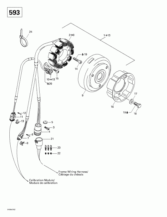 snowmobile ski-doo - Magneto (12v, 290w) (593)