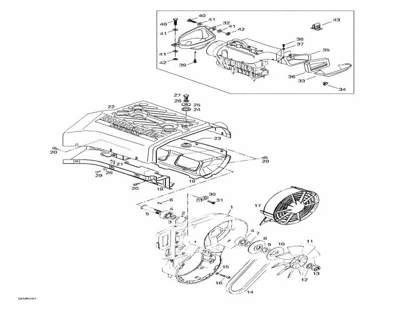 snowmobile Skidoo Summit 500 F, 2001 -  System  Fan