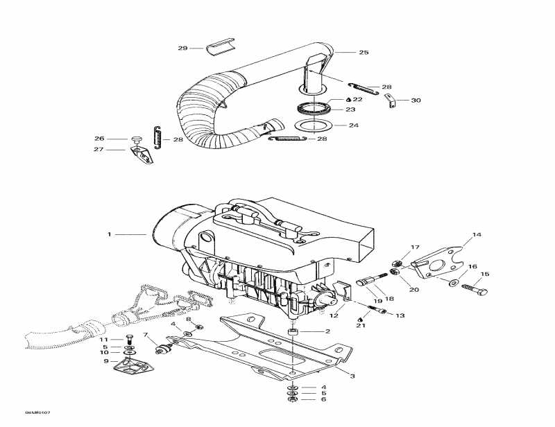 snowmobile SKIDOO Summit 500 F, 2001  -  Sport  Muffler