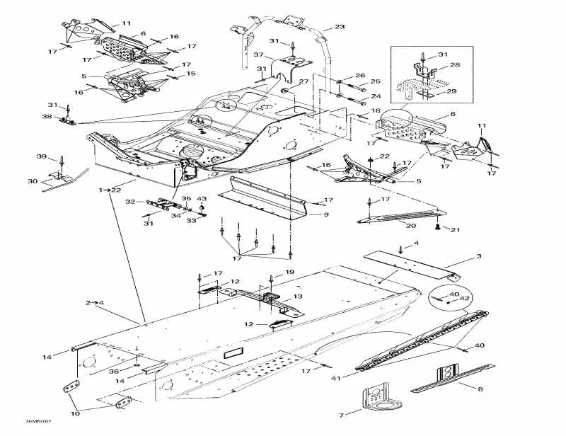 �������� ski-doo Summit 500 F, 2001 ������ - Frame And Accessories