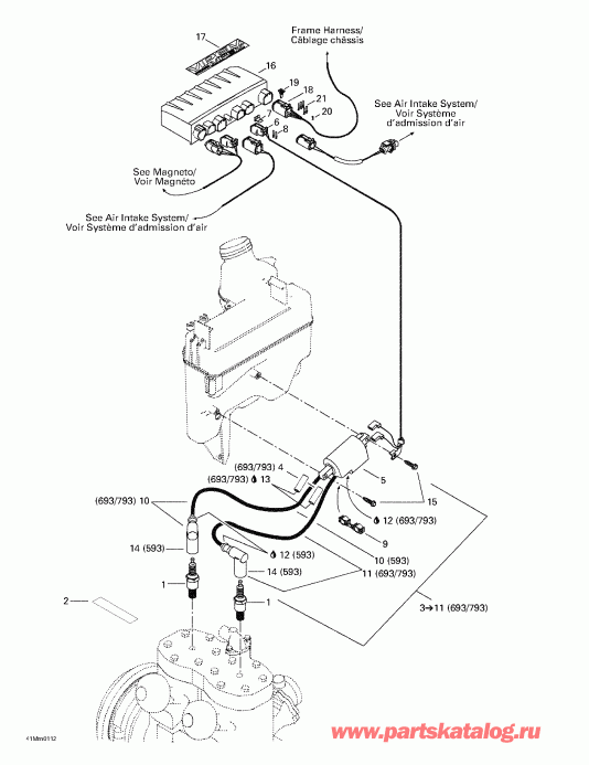  Ski Doo Summit 600/700/800, 2001 - Ignition