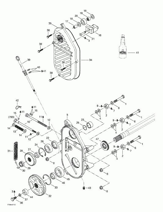  Ski Doo Summit 600/700/800, 2001 - Chaincase