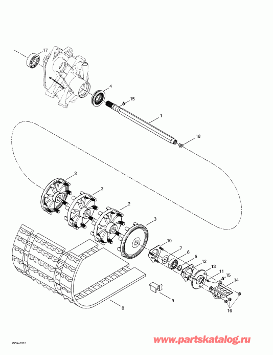  BRP Summit 600/700/800, 2001 - Drive Axle  Track