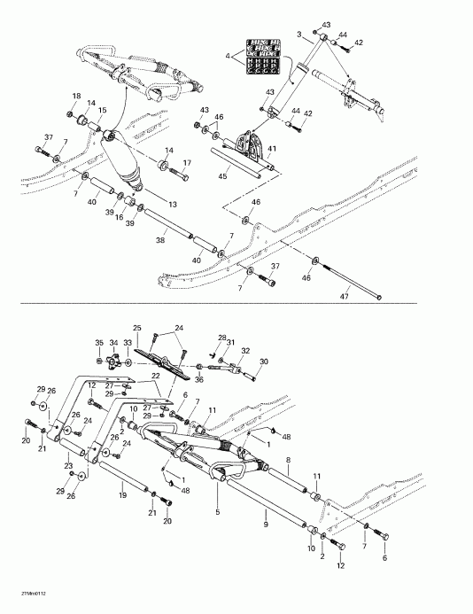  Skidoo Summit 600/700/800, 2001  - Front Arm