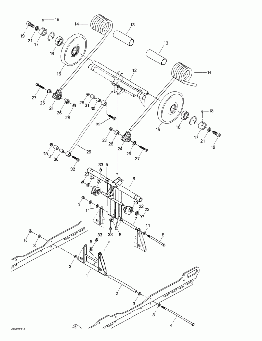  BRP  Summit 600/700/800, 2001 - Rear Arm