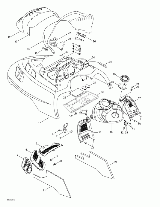 �������� Skidoo Summit 600/700/800, 2001 ������ - Cab, Console
