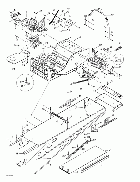  SKIDOO Summit 600/700/800, 2001 - Frame And Accessories