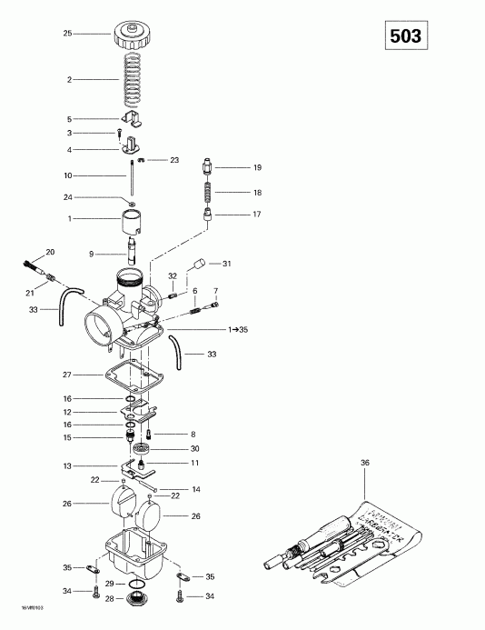 �������� Ski Doo Touring 380 F/500F, 2001 ������ - ����������s (503)