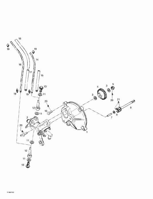  Ski Doo Touring 380 F/500F, 2001 - Oil Injection System