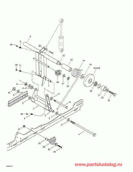 Touring 380 F/500F, 2001  - Rear Arm