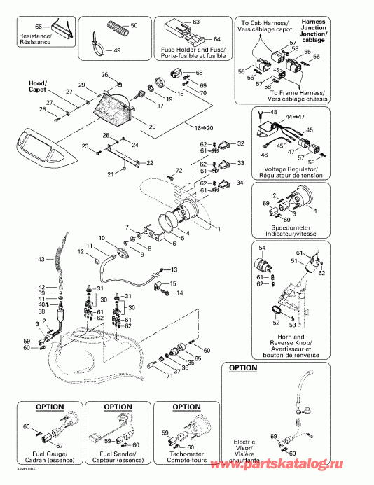 Skidoo Touring 380 F/500F, 2001 -  System