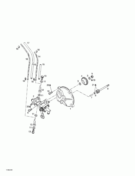 Skidoo Grand Touring 380 F/500 F, 2002  - Oil Injection System