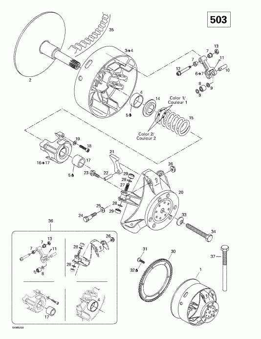 Grand Touring 380 F/500 F, 2002 - Drive Pulley (503)