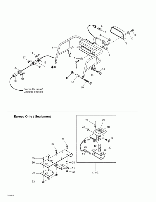 Skidoo  Grand Touring 380 F/500 F, 2002 - Cargo