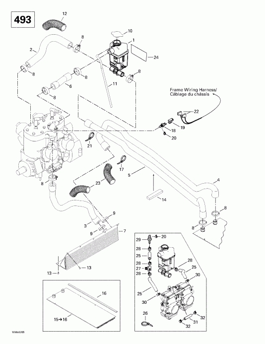  SkiDoo Grand Touring 500/600/700/800, 2002 - Cooling System (493)