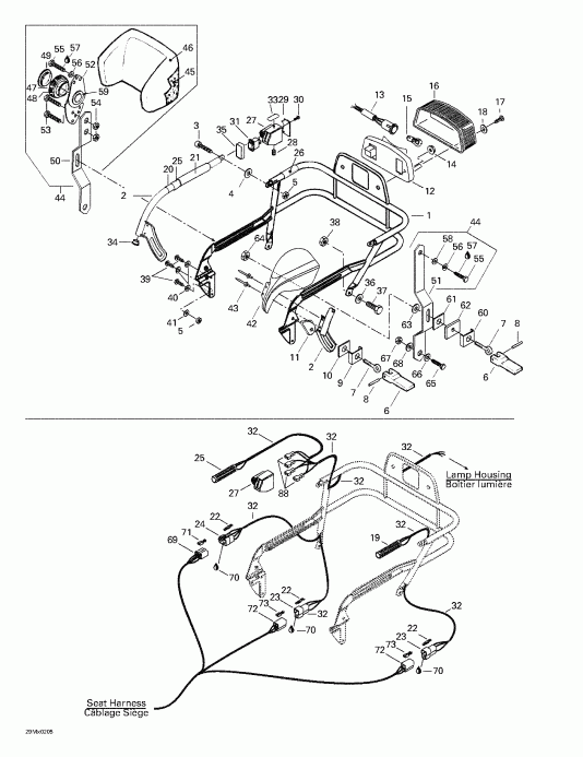 ski-doo Grand Touring 500/600/700/800, 2002 - Luggage Rack