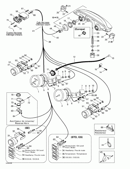 snowmobile  Grand Touring 500/600/700/800, 2002 - Cab  