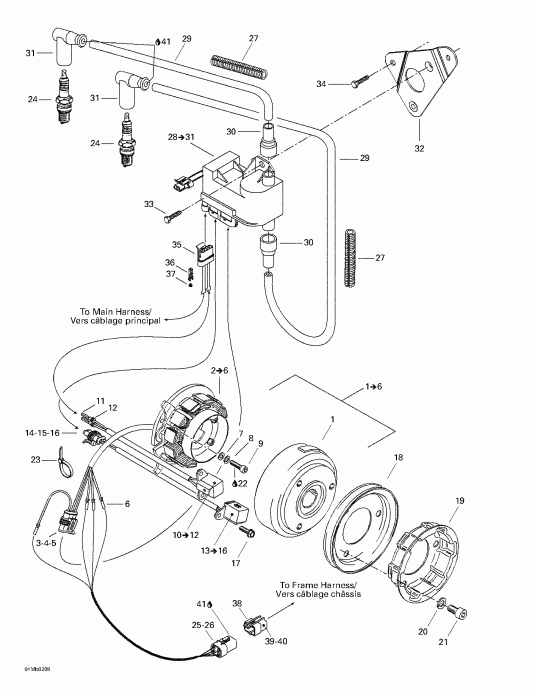 snowmobile SkiDoo Legend 380F/500F, 2002 - Magneto