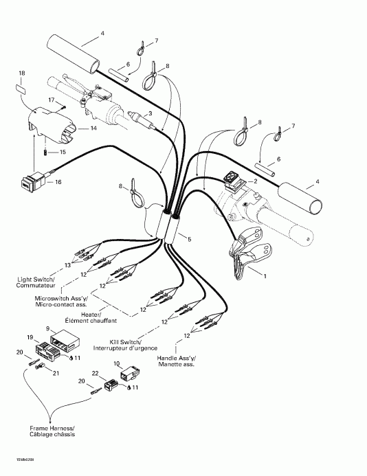  Ski Doo  Legend 380F/500F, 2002 - Steering System