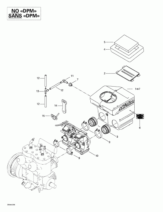  BRP Legend 500/600/700/800, 2002 - Air Intake System