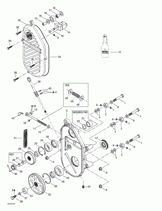  BRP SkiDoo  Legend 500/600/700/800, 2002 - Transmission