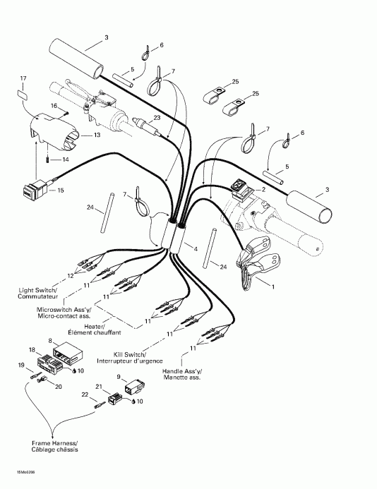 snowmobile Ski-doo - Steering System