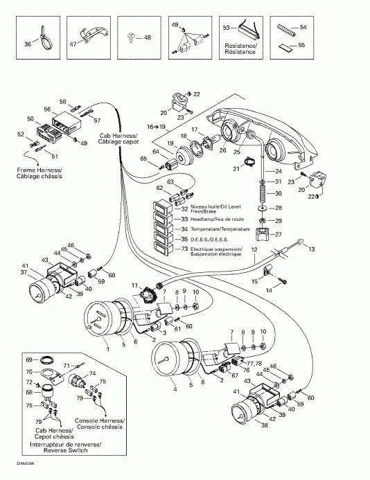snowmobile Skidoo Legend 500/600/700/800, 2002 - Electrical System