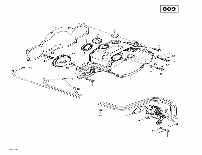 snowmobile SKIDOO ������ Mach Z, 2002 - Ignition Housing Oil Pump