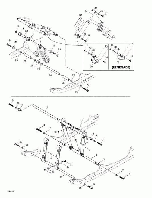 MX Z 500/600/700/800, 2002 - Front 