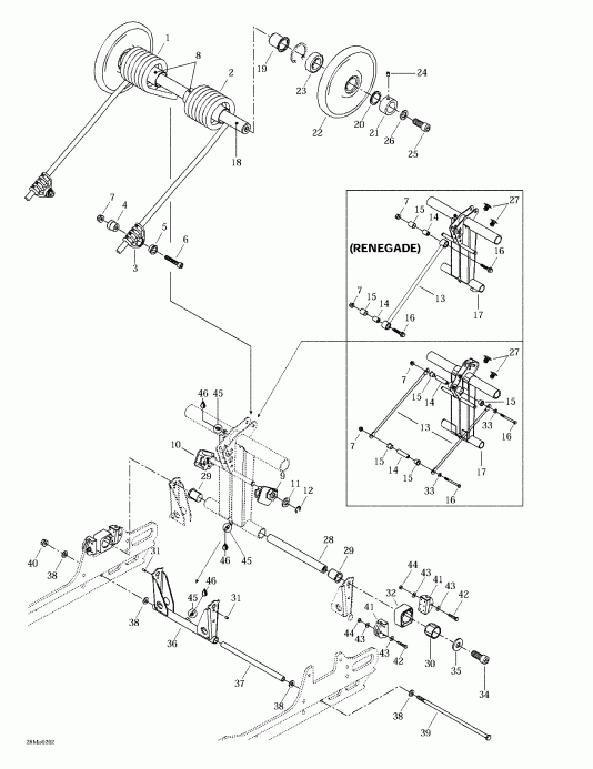 snowmobile BRP - Rear Arm
