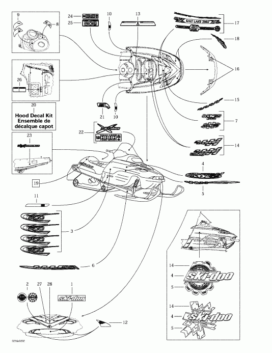  MX Z 500/600/700/800, 2002 - Decals