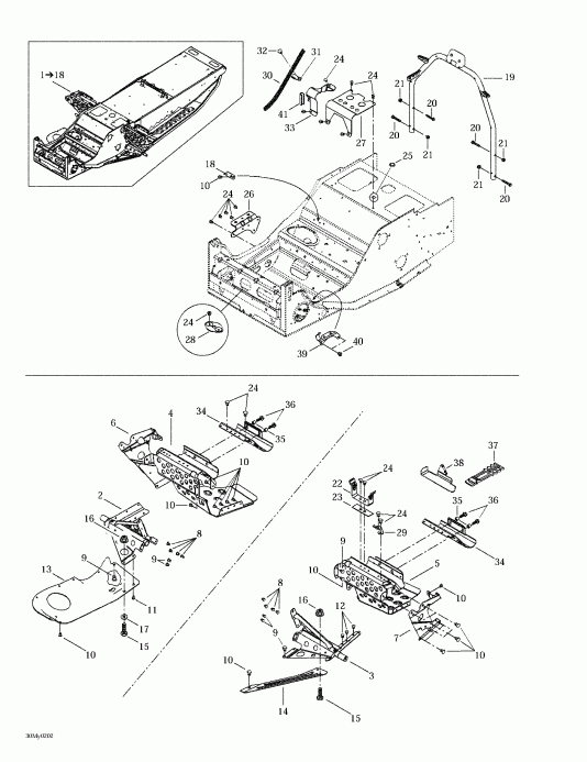 ski-doo MX Z 500/600/700/800, 2002  -  Front (x)