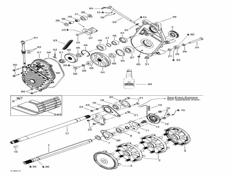 Ski-doo  MX Z 800 Rev, 2002 - Chaincase