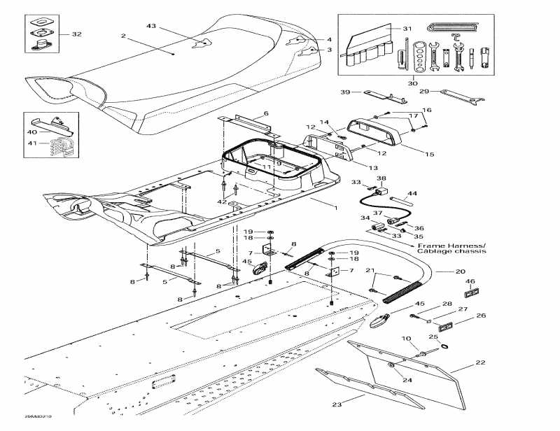 snowmobile Skidoo MX Z X 440, 2002 ������ - Seat And Accessories