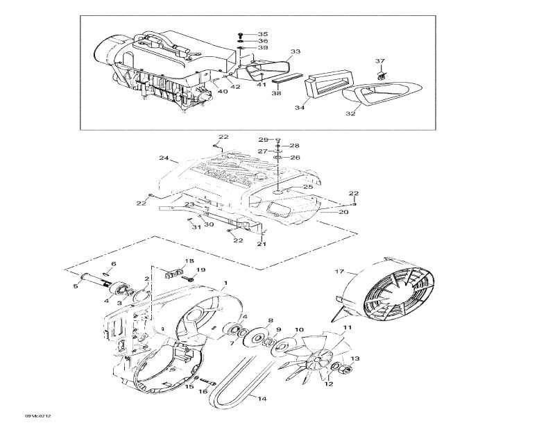 �������� Ski Doo Skandic 440, 2002 ������ - Cooling System And Fan