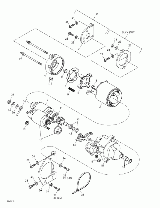  Skidoo Skandic 500/600, 2002  - Electric Starter