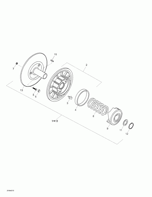 ��������  Skandic 500/600, 2002 - Driven Pulley