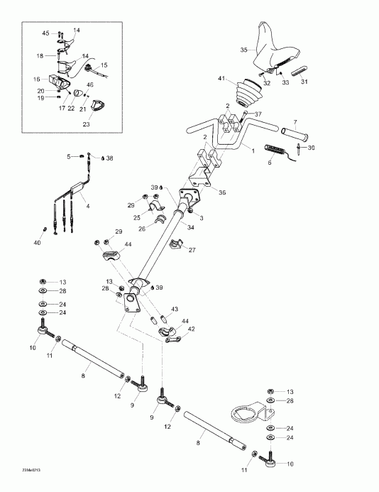 BRP  Skandic 500/600, 2002 - Steering System