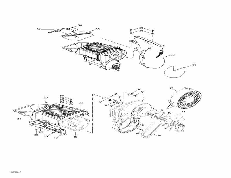 Summit 500 F, 2002 - Cooling System And Fan