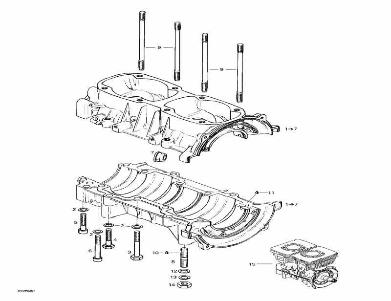 Ski-doo  Summit 500 F, 2002 - Crankcase