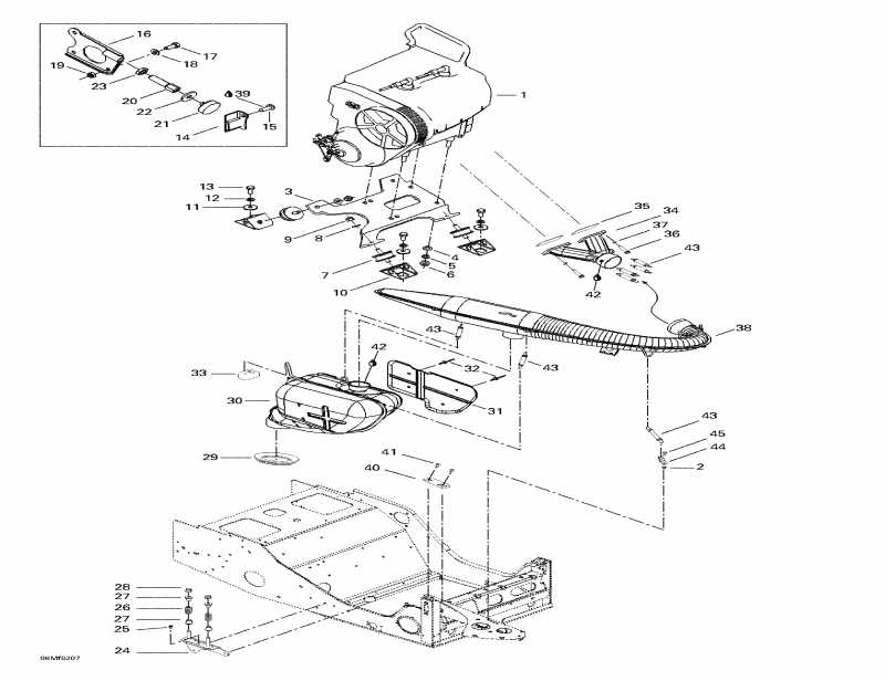 Summit 500 F, 2002 - Engine Support And Muffler