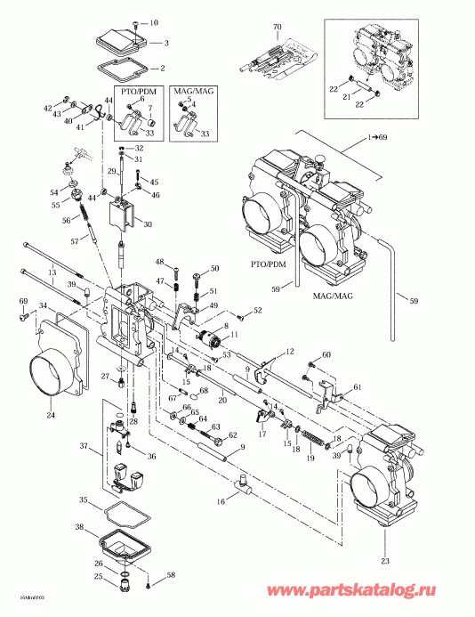 �������� Skidoo Summit 600/700/800, 2002 ������ - Carburetors