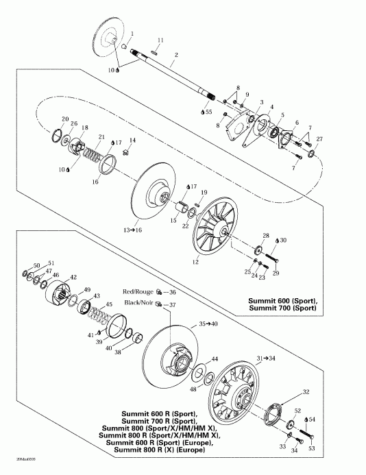 BRP SkiDoo Summit 600/700/800, 2002  - Driven Pulley