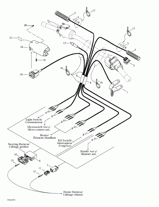  Skidoo  Summit 600/700/800, 2002 - Steering System
