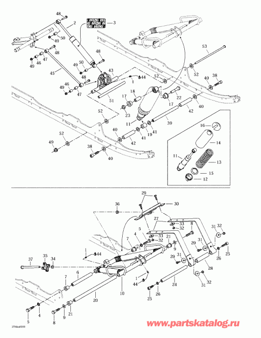 snowmobile Skidoo  Summit 600/700/800, 2002 - Front   Shock