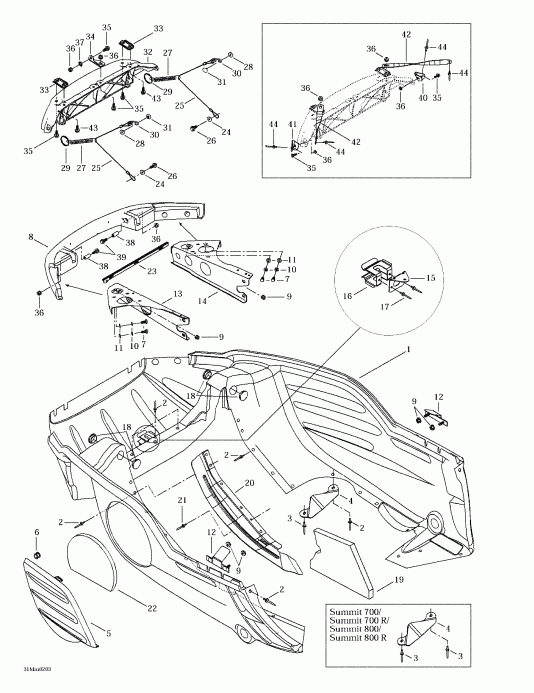 snowmobile  ����������� Summit 600/700/800, 2002 - ������ ������