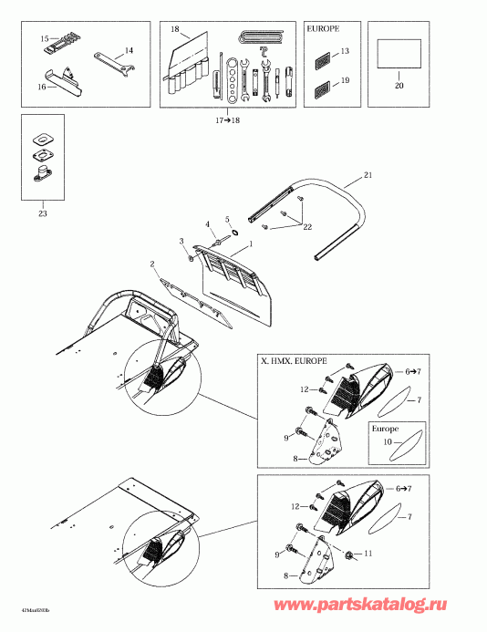 Summit 600/700/800, 2002 - Snow Guard  Moulding