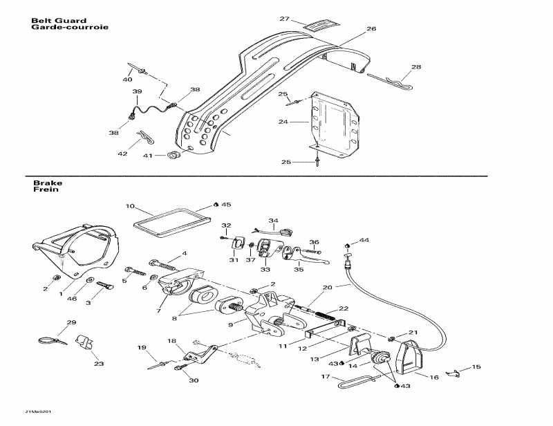  BRP SkiDoo  Tundra R, 2002 - Brake And Belt Guard