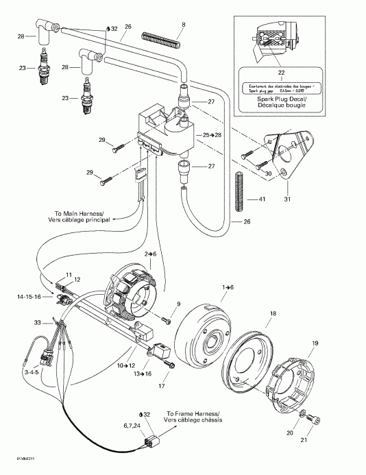 SkiDoo Grand Touring 380 F/550 F, 2003 - Magneto