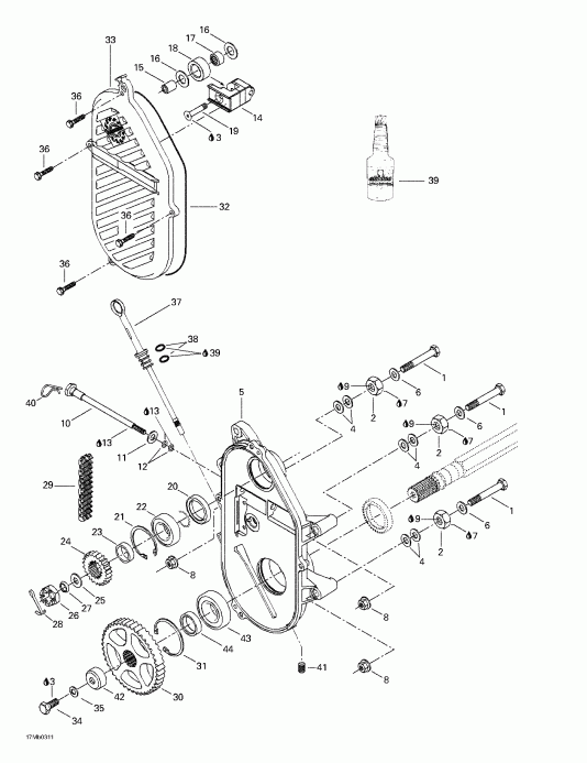  Skidoo Grand Touring 380 F/550 F, 2003 - Chaincase